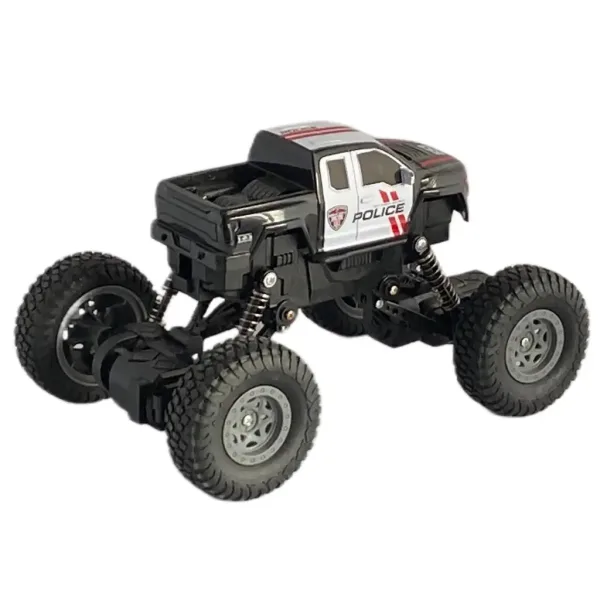 Auto da arrampicata della polizia 4WD telecomandato in scala 1/18 da 21 cm immagine 3