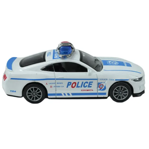 Auto della polizia: Auto della polizia in metallo a molla in diverse varianti 11cm 1 pezzo immagine 4