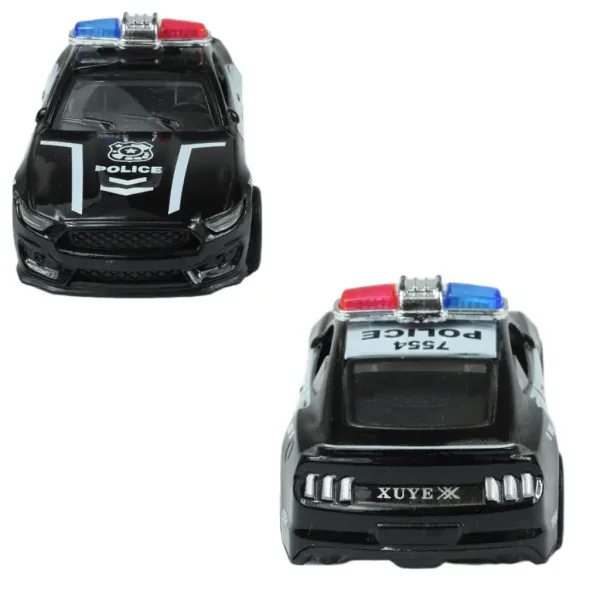 Auto della polizia: Auto della polizia in metallo a molla in diverse varianti 11cm 1 pezzo immagine 9