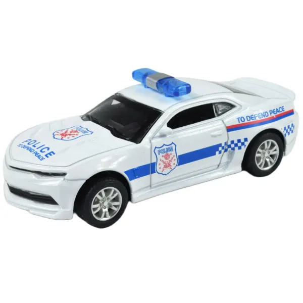Auto della polizia: Auto della polizia in metallo a retrocarica in diverse varianti 11 cm 1 pezzo immagine 6