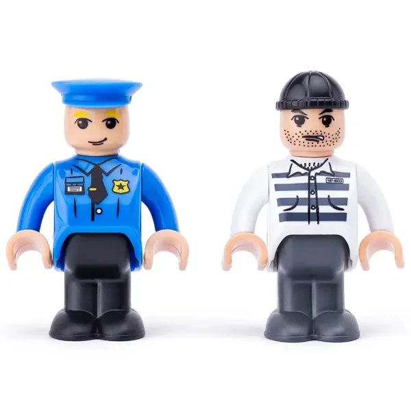 Auto della polizia magnetica con rimorchio - Woodyland immagine 3
