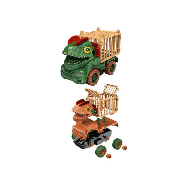 Auto smontabile con dinosauro e gabbia, 2 tipi immagine 2