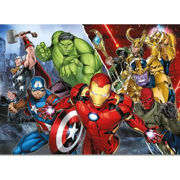 Avengers 2 in 1 maxi puzzle da 108 pezzi e album da colorare 70x50cm - Lisciani immagine 2