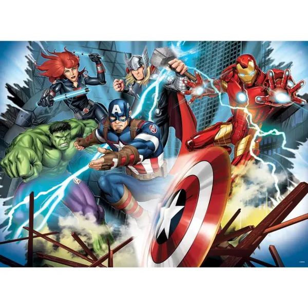 Avengers 2 in 1 maxi puzzle da 150 pezzi e album da colorare 70x50cm - Lisciani immagine 2