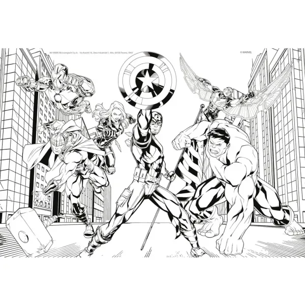 Avengers: Gli eroi 2 in 1 puzzle da 60 pezzi e album da colorare 50x35 cm - Lisciani immagine 3