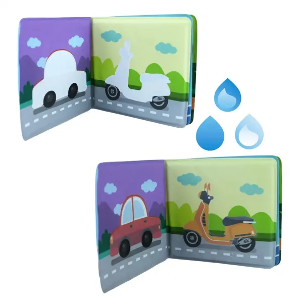 Baby Book: Veicoli libro da bagno morbido 14x13cm immagine 3