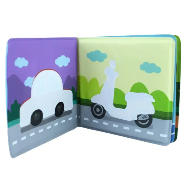 Baby Book: Veicoli libro da bagno morbido 14x13cm immagine 4