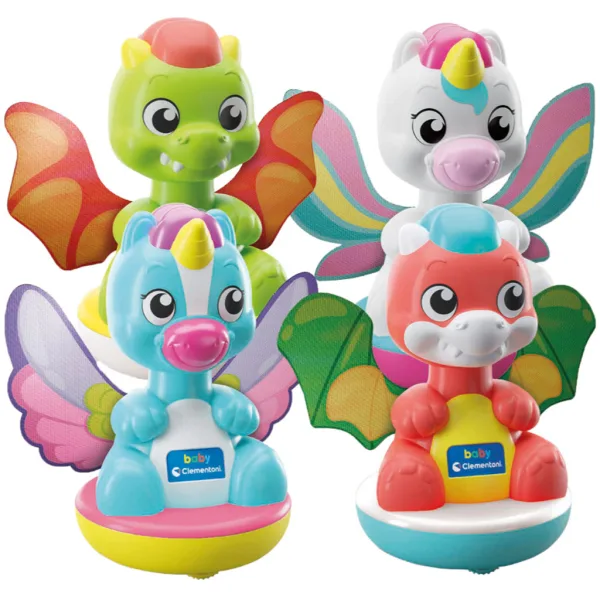 Baby Spin & Dream unicorno e drago giocattolo per bebè 1 pz - Clementoni immagine 2