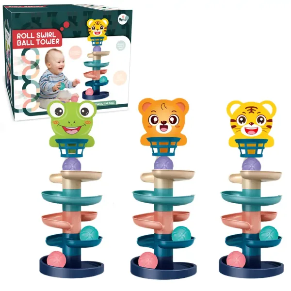 Ball Tower: Percorso di palline con animali divertenti in diverse varianti 68x22cm 1 pezzo immagine 1