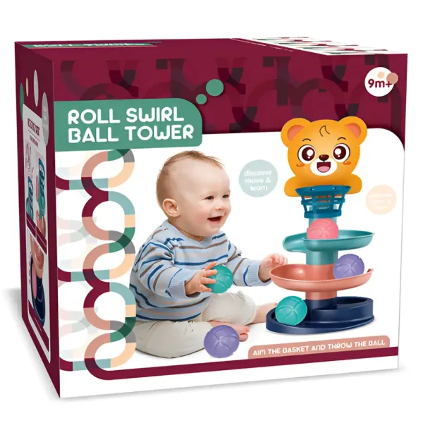 Ball Tower: Pista di palline con animali divertenti in diverse varianti 45x22cm 1 pezzo immagine 3
