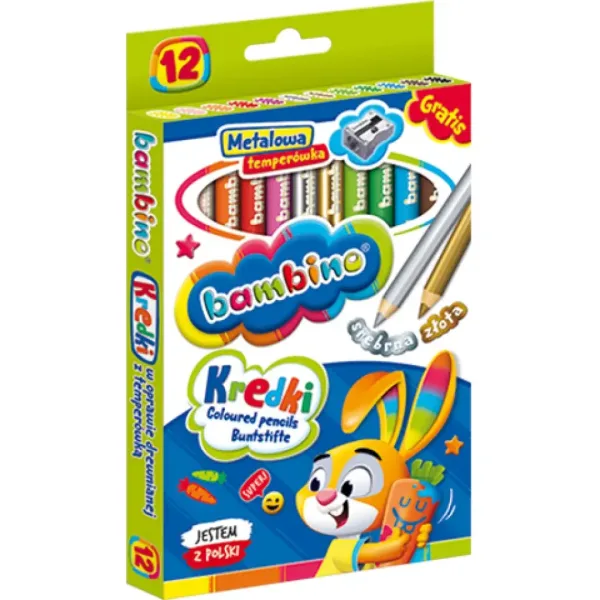 Bambino: Set di matite colorate Jumbo 12 pezzi con temperino immagine 3