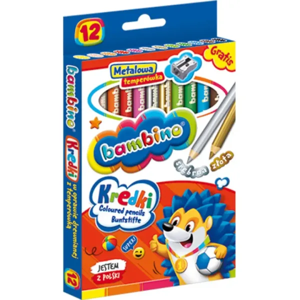 Bambino: Set di matite colorate Jumbo 12 pezzi con temperino immagine 4