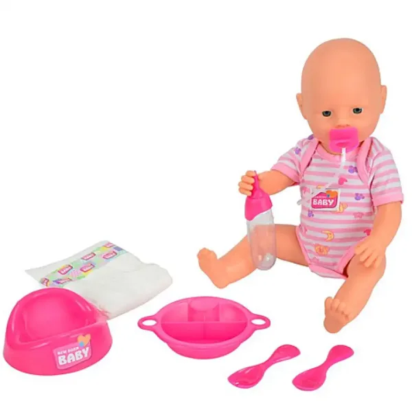 Bambola New Born Baby che fa la pipì con accessori 38 cm - Simba Toys immagine 2