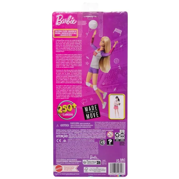 Bambole Barbie Sportive - Giocatrice di Pallavolo - Mattel immagine 2