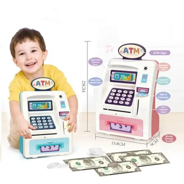 Bancomat elettrico per bambini con luci e suoni immagine 2
