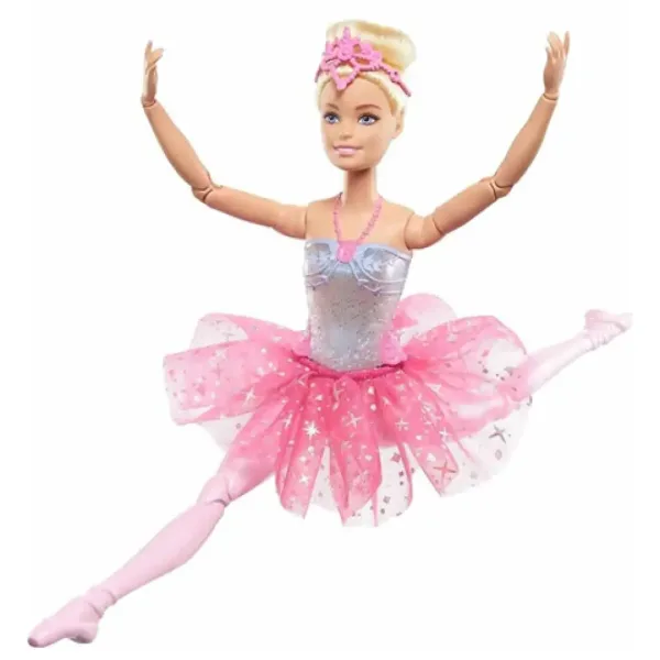Barbie®: Ballerina Arcobaleno Splendente con capelli biondi e luci - Mattel immagine 3