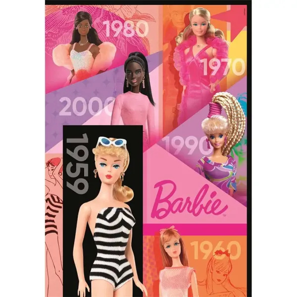 Barbie 65 anni puzzle Compact da 1000 pezzi 50x70cm - Clementoni immagine 2