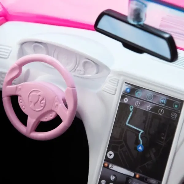Barbie: Auto decappottabile rosa Barbie 2022 - Mattel immagine 3