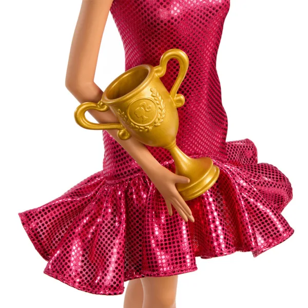 Barbie: Bambola ballerina da competizione con trofeo - Mattel immagine 3
