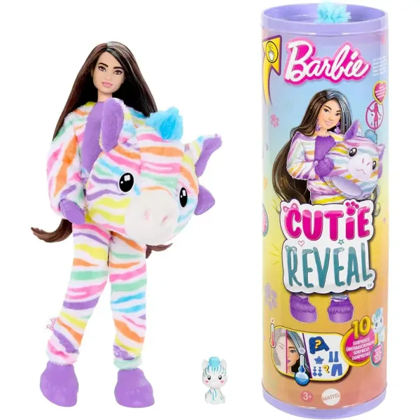 Barbie: Cutie Reveal Bambola Sorpresa - Zebra - Mattel immagine 2