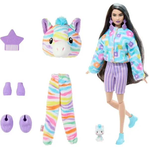 Barbie: Cutie Reveal Bambola Sorpresa - Zebra - Mattel immagine 3