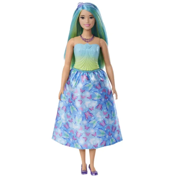 Barbie Dreamtopia: Principessa bambola con abito blu a farfalle - Mattel immagine 2
