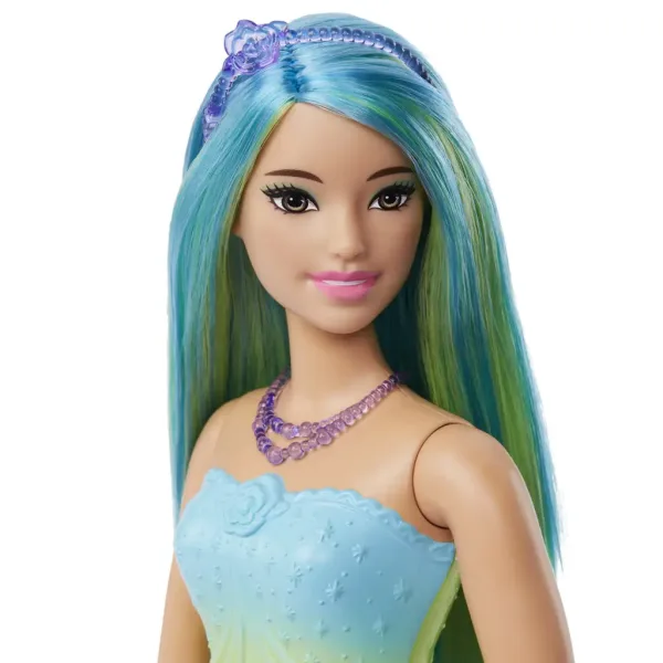 Barbie Dreamtopia: Principessa bambola con abito blu a farfalle - Mattel immagine 3