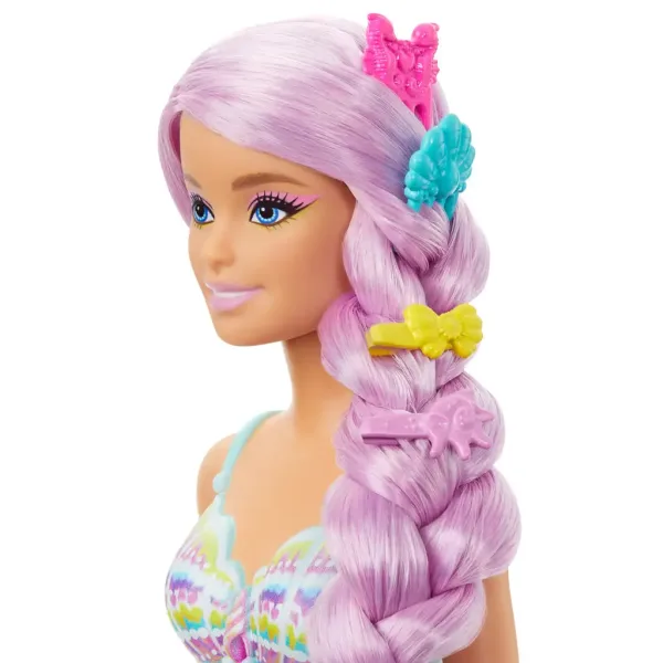 Barbie Dreamtopia: Sirena con acconciatura magica 2024 - Mattel immagine 4