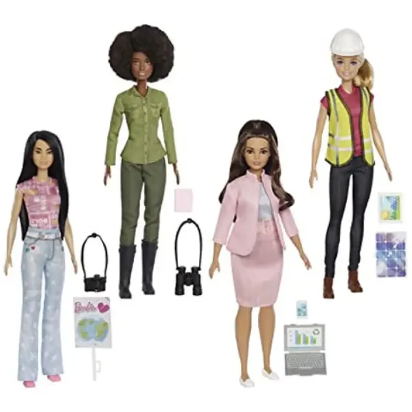 Barbie: Insieme per la Terra bambole carriera set da 4 pezzi - Mattel immagine 3