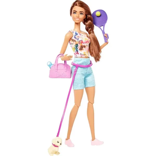 Barbie: Ricarica Barbie Tennista con accessori - Mattel immagine 3