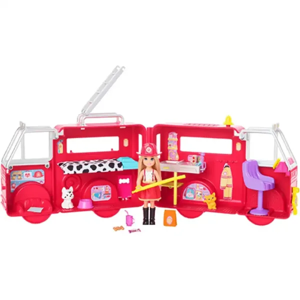 Barbie: Set da gioco camion dei pompieri di Chelsea - Mattel immagine 4
