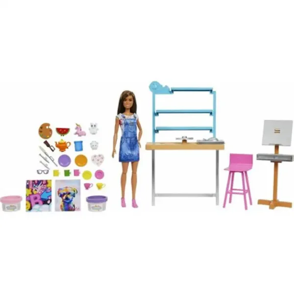 Barbie: Set da gioco studio di ricarica con bambola - Mattel immagine 2