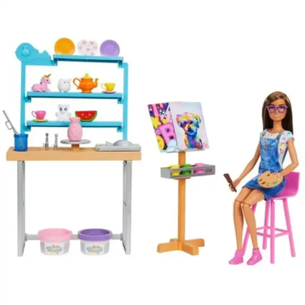 Barbie: Set da gioco studio di ricarica con bambola - Mattel immagine 3