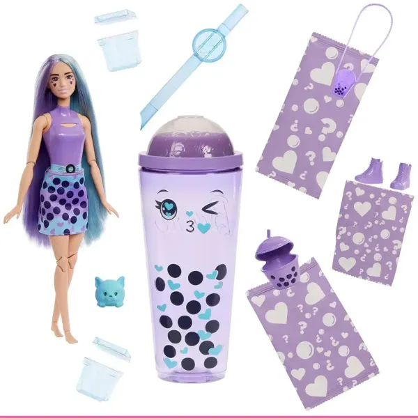 Barbie: Slime Reveal Festa delle Bolle Bambola Viola - Mattel immagine 3
