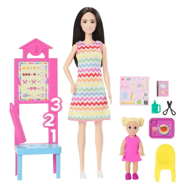 Barbie insegnante set di gioco carriera con bambina bionda - Mattel immagine 2