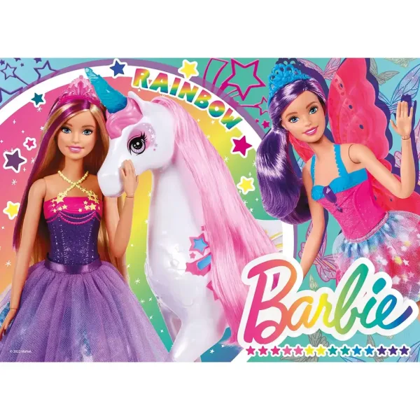 Barbie mondo magico puzzle maxi da pavimento 4x48 pezzi 35x25 cm - Lisciani immagine 2
