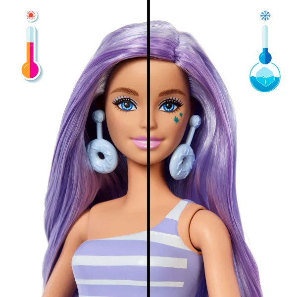 Barbie: shaker profumato con slime rivelatore - viola - Mattel immagine 3