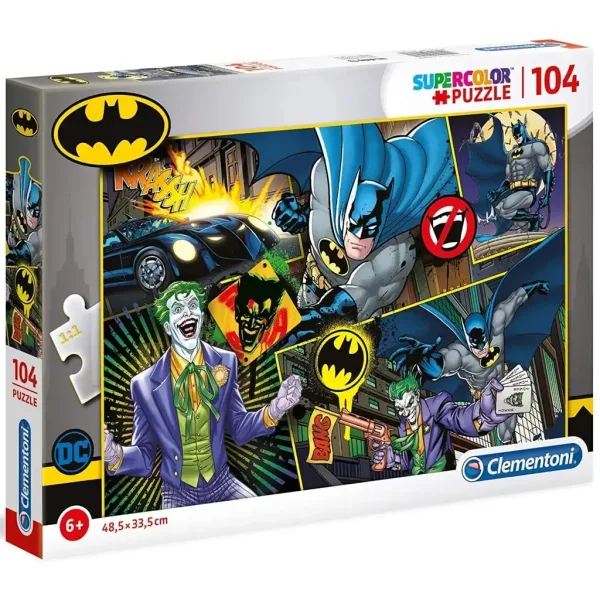 Batman vs. Joker puzzle supercolor da 104 pezzi - Clementoni immagine 1