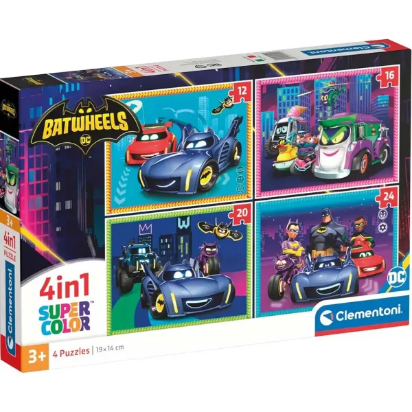 Batwheels 4 in 1 Supercolor puzzle - Clementoni immagine 1