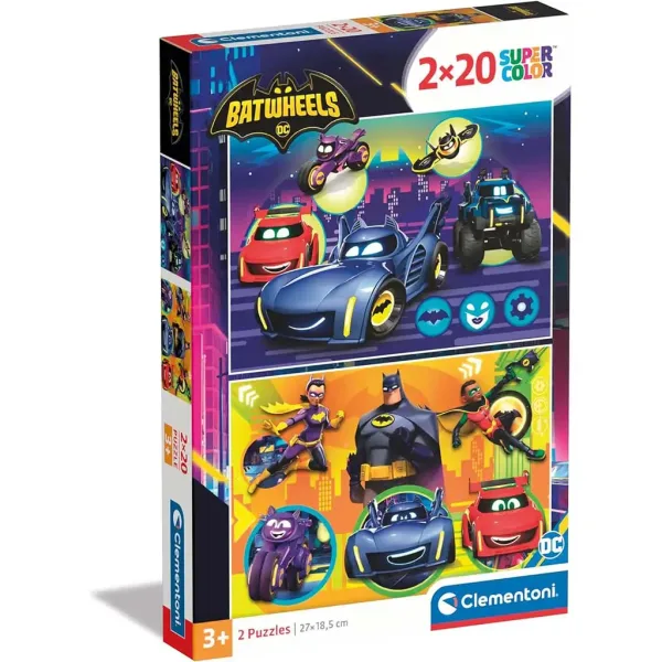 Batwheels puzzle Supercolor 2x20 pezzi - Clementoni immagine 1