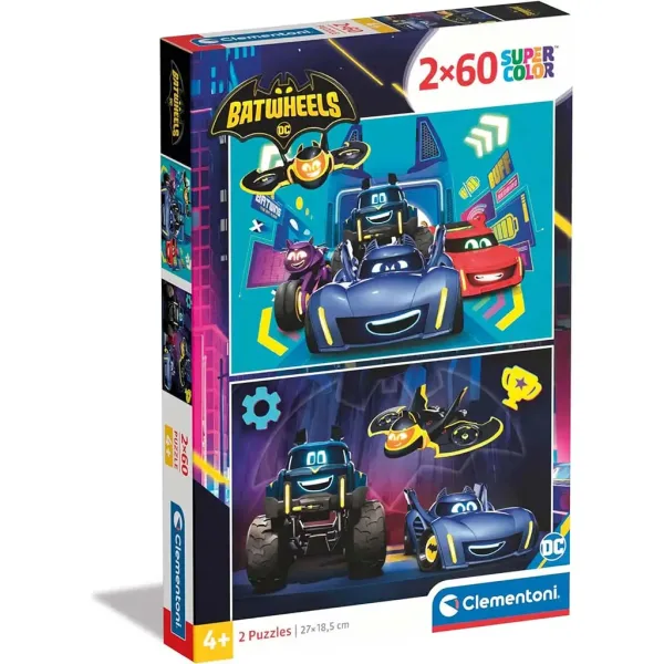 Batwheels puzzle Supercolor 2x60 pezzi - Clementoni immagine 1