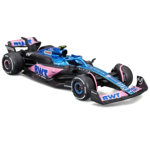 Bburago: Modello di auto da corsa in metallo Alpine A523 F1 1/43 immagine 2