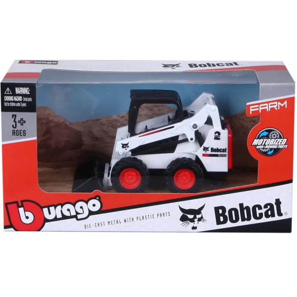 Bburago: con escavatore Bobcat - 10 cm immagine 2