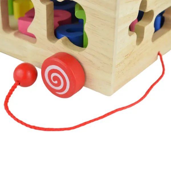 Beilaluna: Carrozza trainabile in legno con forme e numeri immagine 6