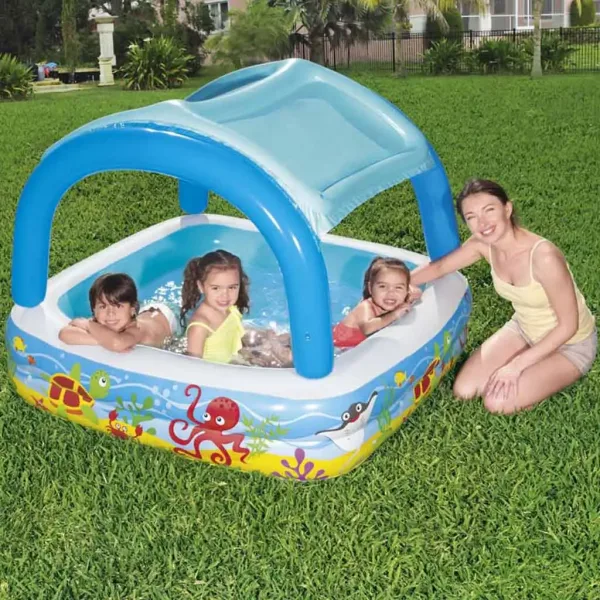Bestway: Beach Buddy™ piscina per bambini con tetto parasole 140 x 140 x 114 cm immagine 2