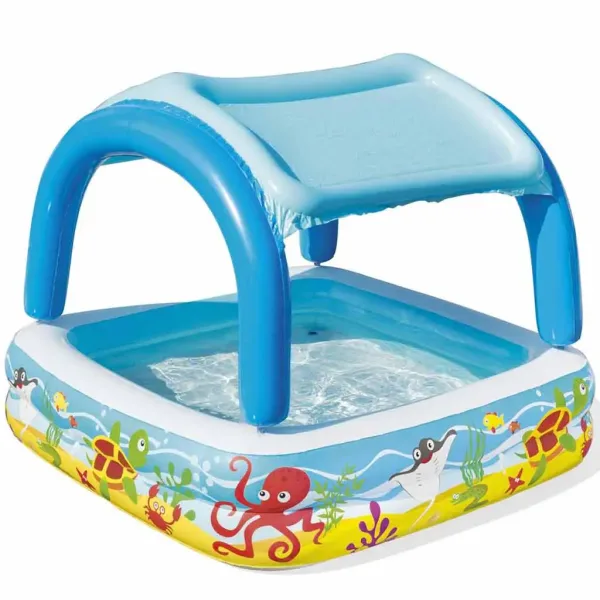 Bestway: Beach Buddy™ piscina per bambini con tetto parasole 140 x 140 x 114 cm immagine 3