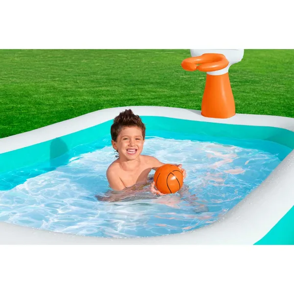 Bestway: Dunk N Splash™ piscina con tabellone da basket 251 x 168 x 102 cm immagine 3