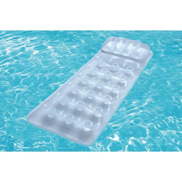 Bestway: Materassino gonfiabile trasparente color argento 175 x 63 x 26 cm immagine 2