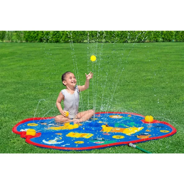Bestway: Piscina per bambini con spruzzo dacqua a tema pirata 170x140 cm immagine 4