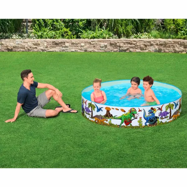 Bestway: Piscina rigida Fill n Fun™ con dinosauri Ø 183 x 38 cm immagine 2